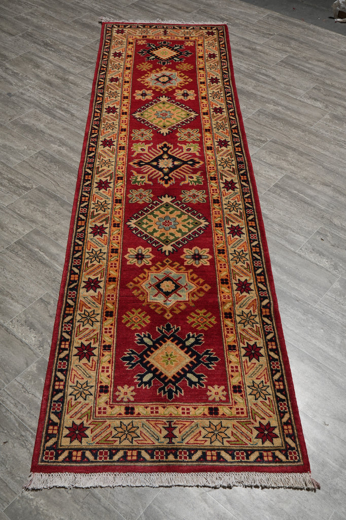 2.9 x 9. 10 Feet Kazak Rug Beautiful Runner #F-3276