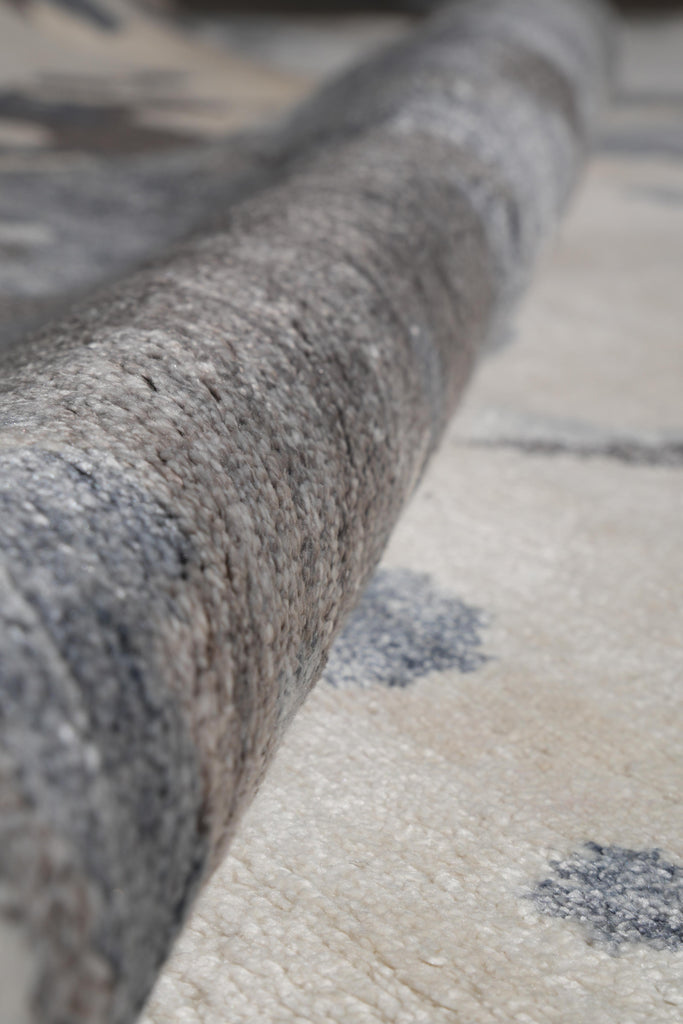 9 x 12 Quality Wool and Silk New Handmade Modern Rug Slate Blue Gray #F-4086