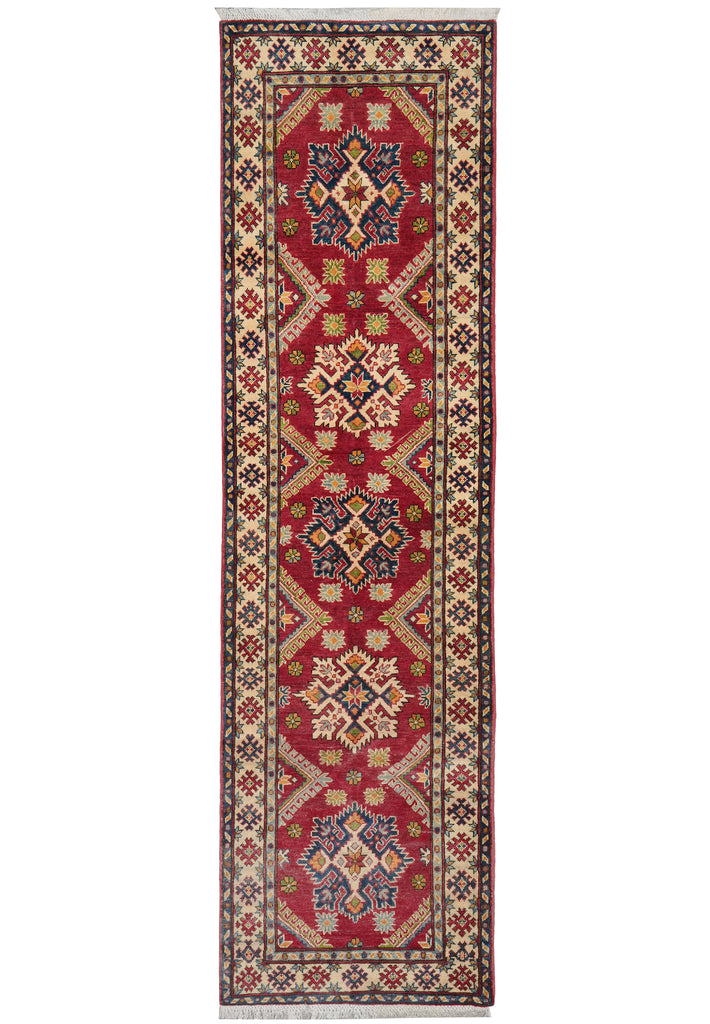 2.9 x 9.10 Feet Runner Wool Kazak Handmade Afghanistan #F-3281