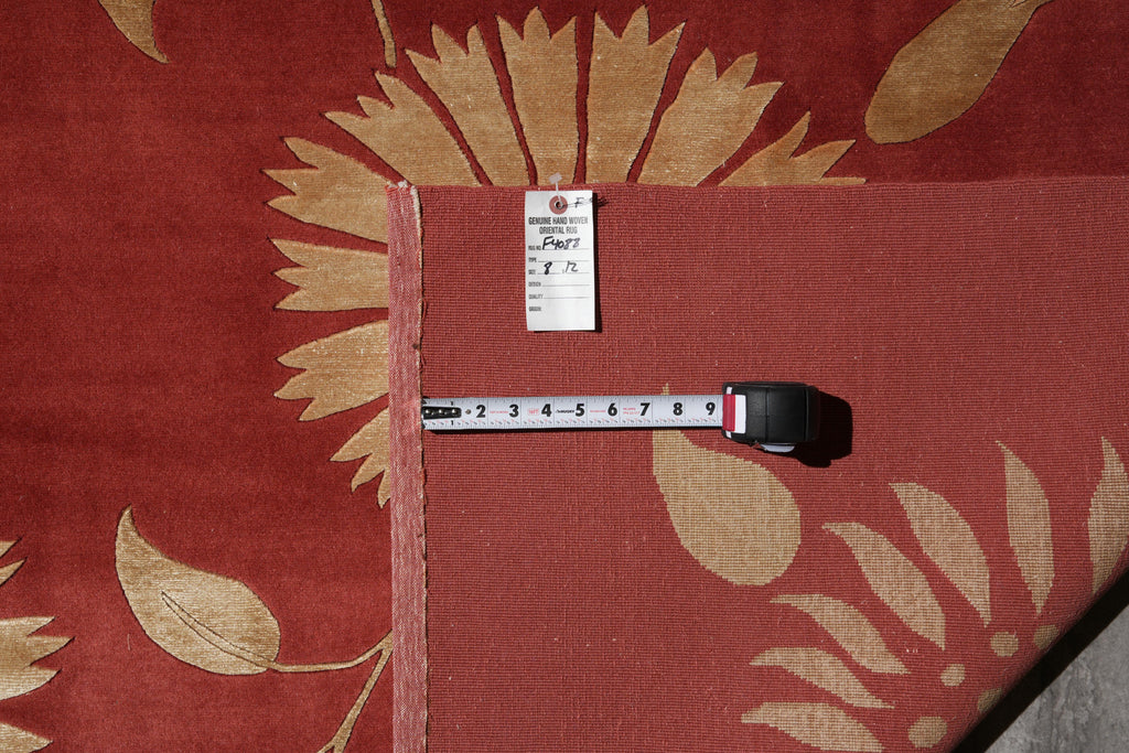 8 x 12 High Quality Wool and Silk Handmade Rug MODERN CARPET #F-4088