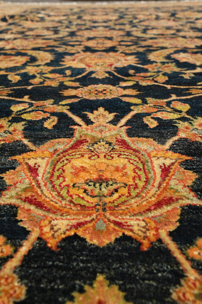 8.10 x 12.9 Quality Handmade Jaipur Rug Black Gold #F-4415