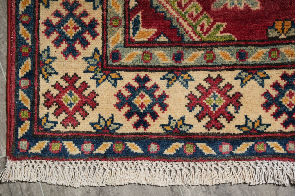 2.9 x 9.10 Feet Runner Wool Kazak Handmade Afghanistan #F-3281