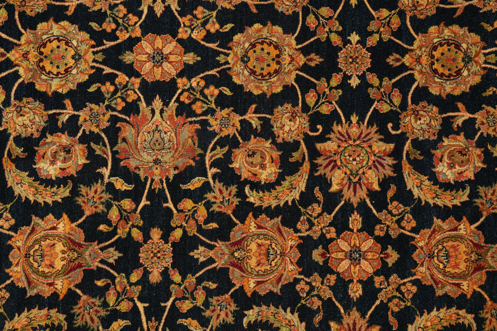 8.10 x 12.9 Quality Handmade Jaipur Rug Black Gold #F-4415