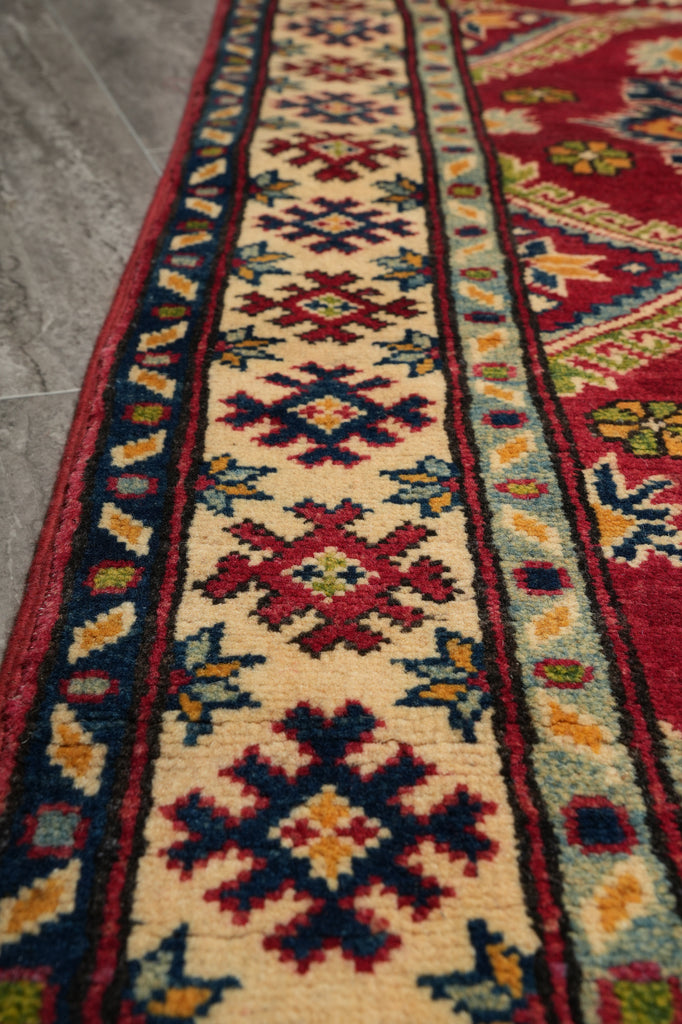 2.9 x 9.10 Feet Runner Wool Kazak Handmade Afghanistan #F-3281