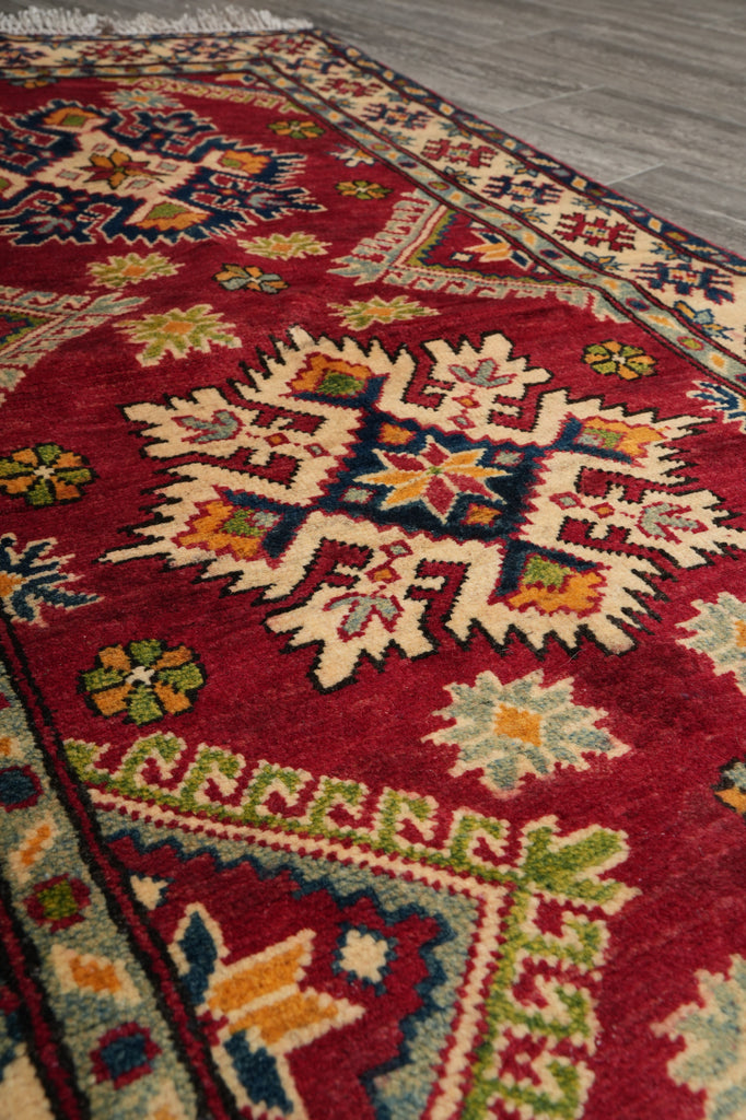 2.9 x 9.10 Feet Runner Wool Kazak Handmade Afghanistan #F-3281