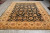 Load image into Gallery viewer, 8.10 x 12.9 Quality Handmade Jaipur Rug Black Gold #F-4415