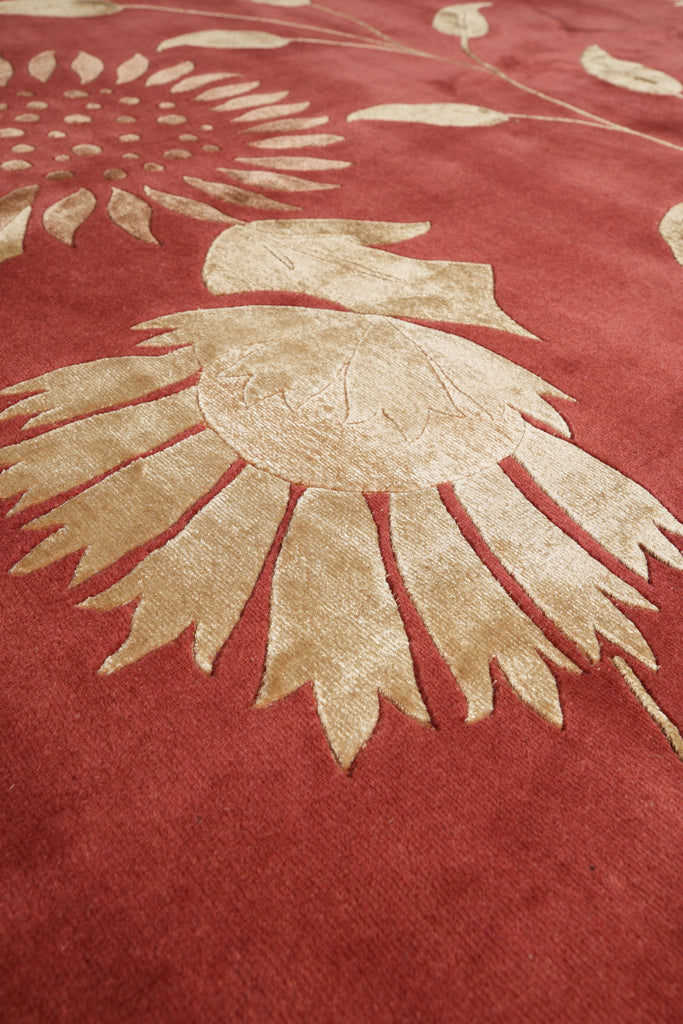 8 x 12 High Quality Wool and Silk Handmade Rug MODERN CARPET #F-4088