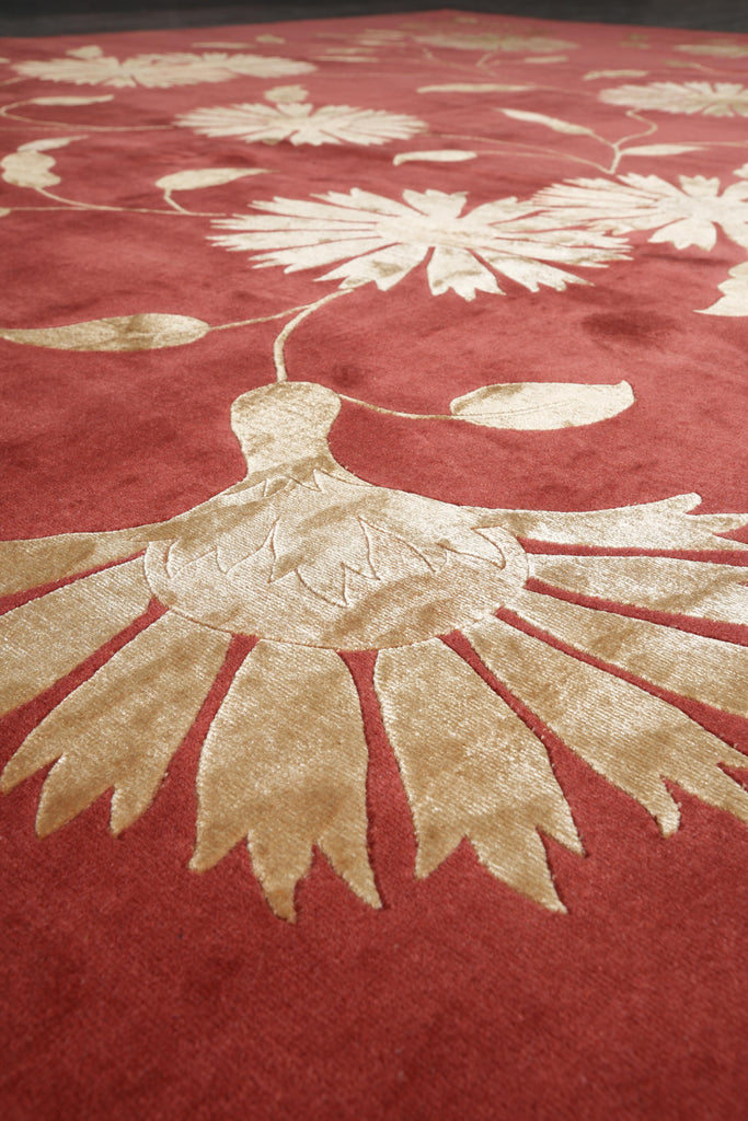 8 x 12 High Quality Wool and Silk Handmade Rug MODERN CARPET #F-4088