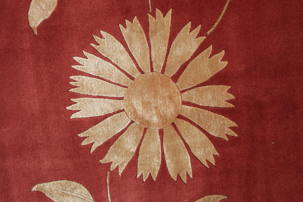 8 x 12 High Quality Wool and Silk Handmade Rug MODERN CARPET #F-4088