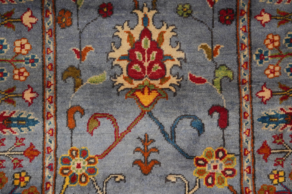 2.7 x 9 10 Feet Runner Aqua Blue Wool Kazak Rug #F-3275