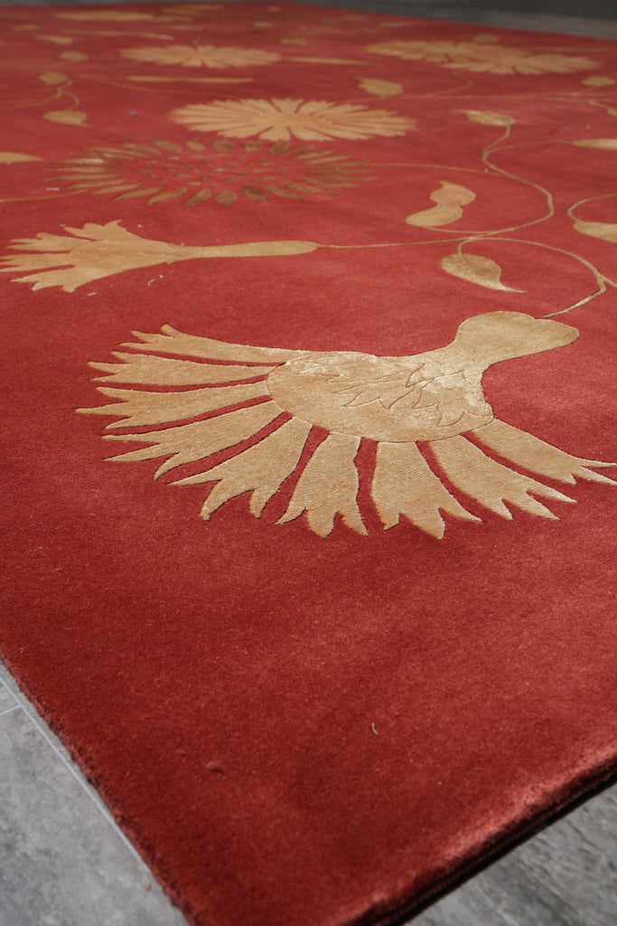 8 x 12 High Quality Wool and Silk Handmade Rug MODERN CARPET #F-4088