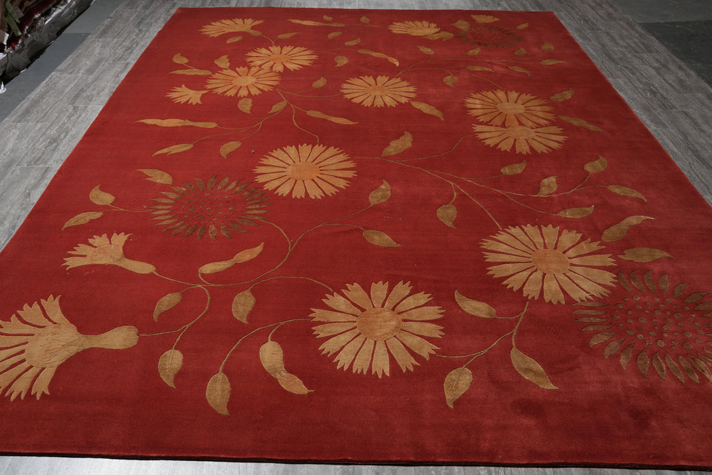 8 x 12 High Quality Wool and Silk Handmade Rug MODERN CARPET #F-4088