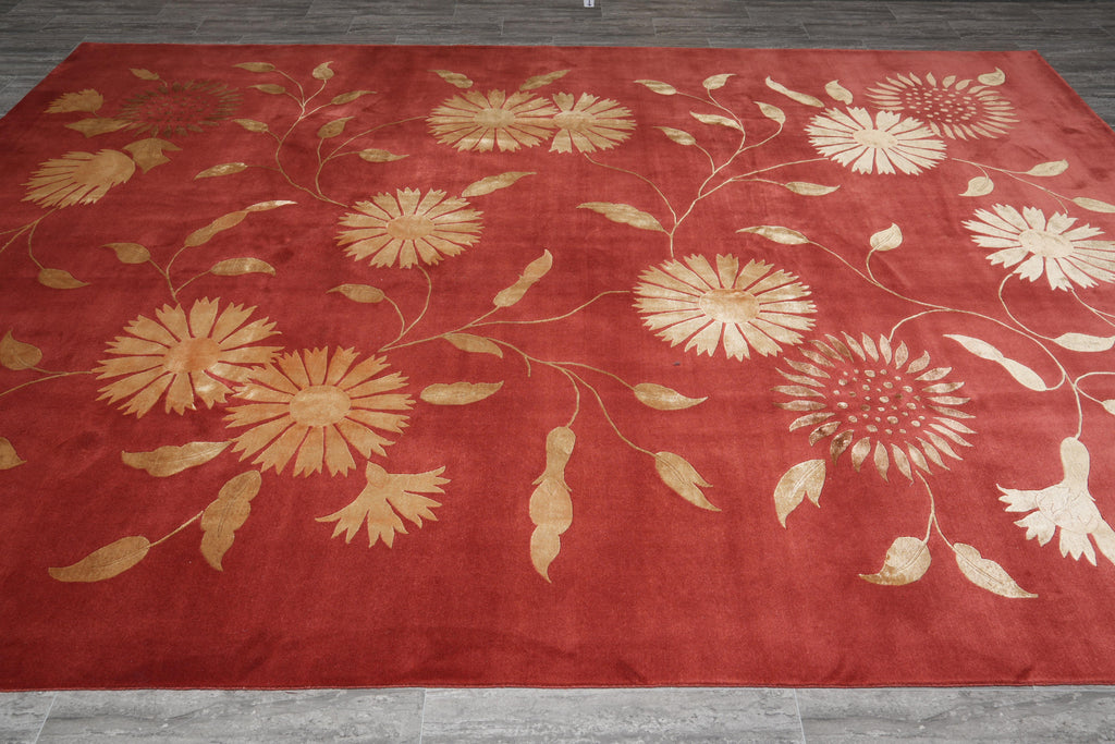 8 x 12 High Quality Wool and Silk Handmade Rug MODERN CARPET #F-4088