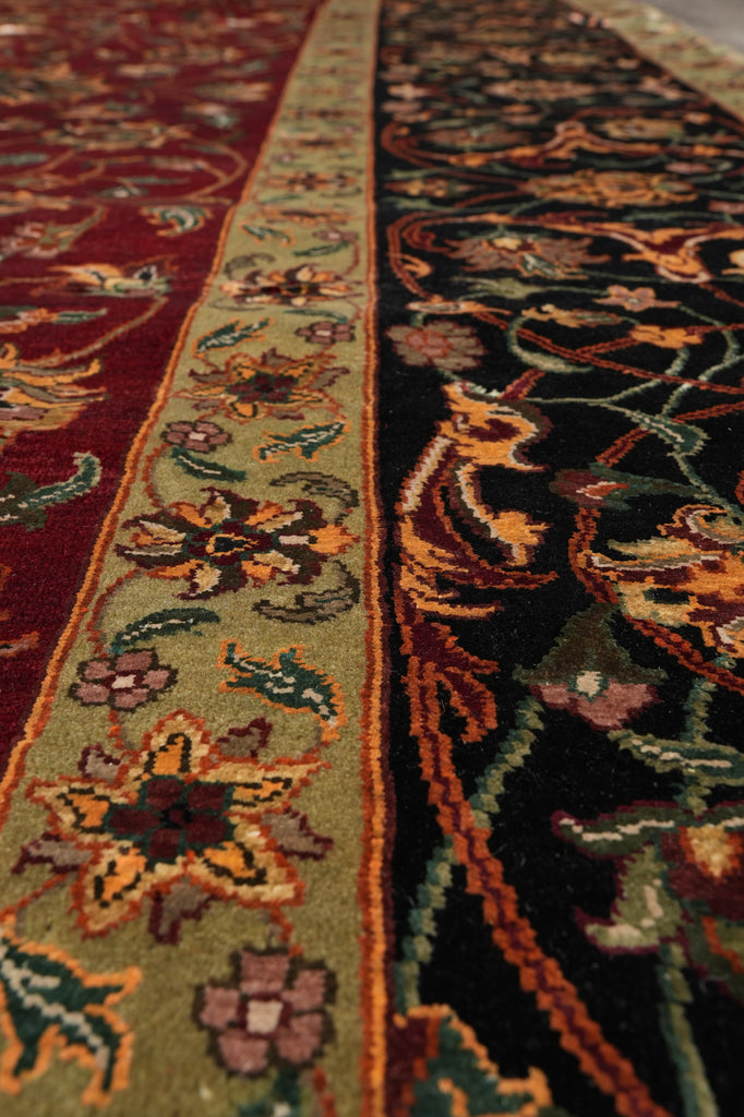9.1 x 12.2 Fine Quality Wool and Silk Hanmade Jaipur Rug #PIX-805-16