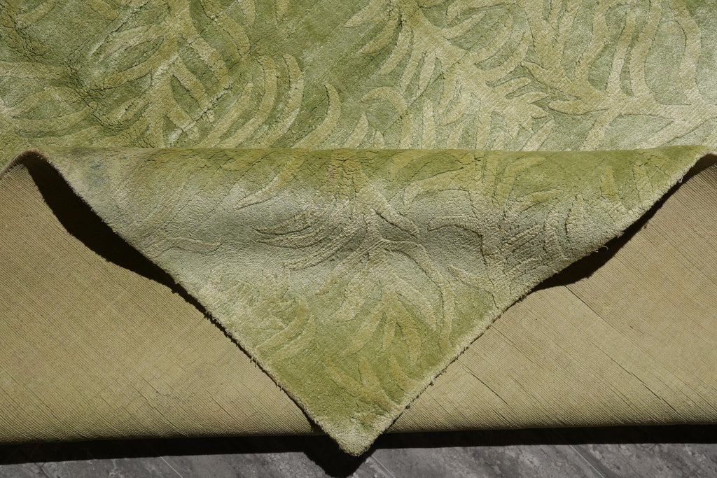 9.0 x 12 Bamboo Silk Handmade Contemporary Rug #F-4089