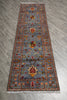 Load image into Gallery viewer, 2.7 x 9 10 Feet Runner Aqua Blue Wool Kazak Rug #F-3275