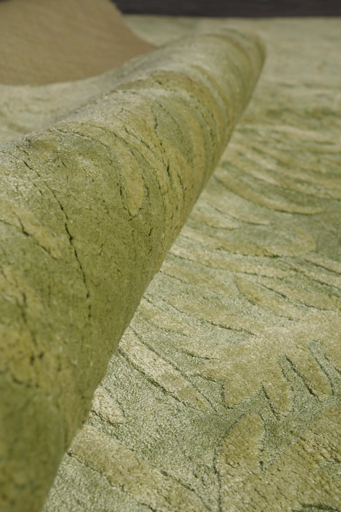 9.0 x 12 Bamboo Silk Handmade Contemporary Rug #F-4089