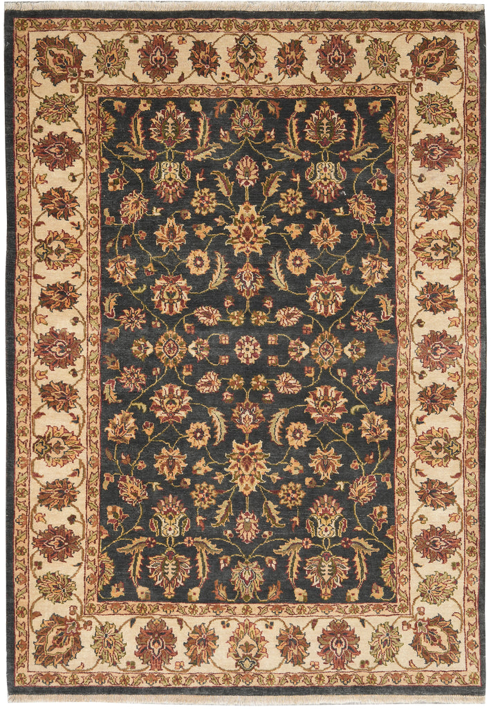 5.7 x 7.10 New Handmade Jaipur Rug Charcoal #F-4416