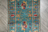 Load image into Gallery viewer, 2.9 x 10 Feet Kazak geometric Runner Blue Green Newly Imported #F-3277