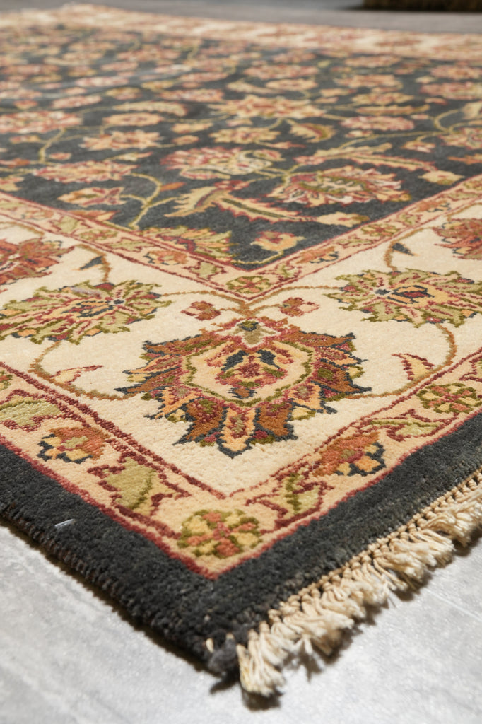 5.7 x 7.10 New Handmade Jaipur Rug Charcoal #F-4416