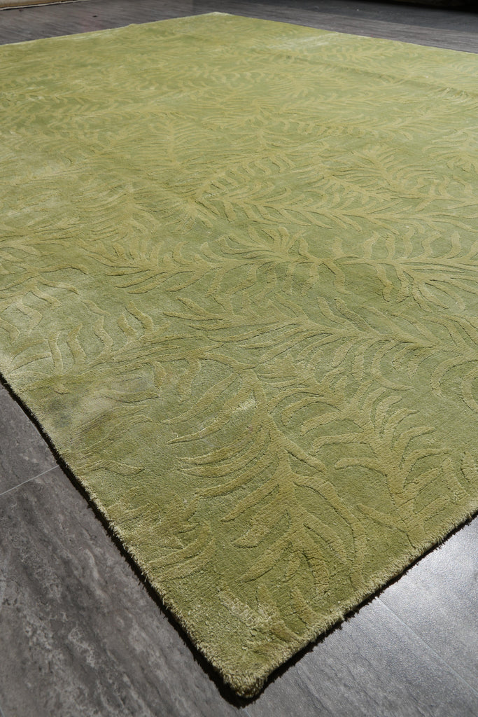 9.0 x 12 Bamboo Silk Handmade Contemporary Rug #F-4089