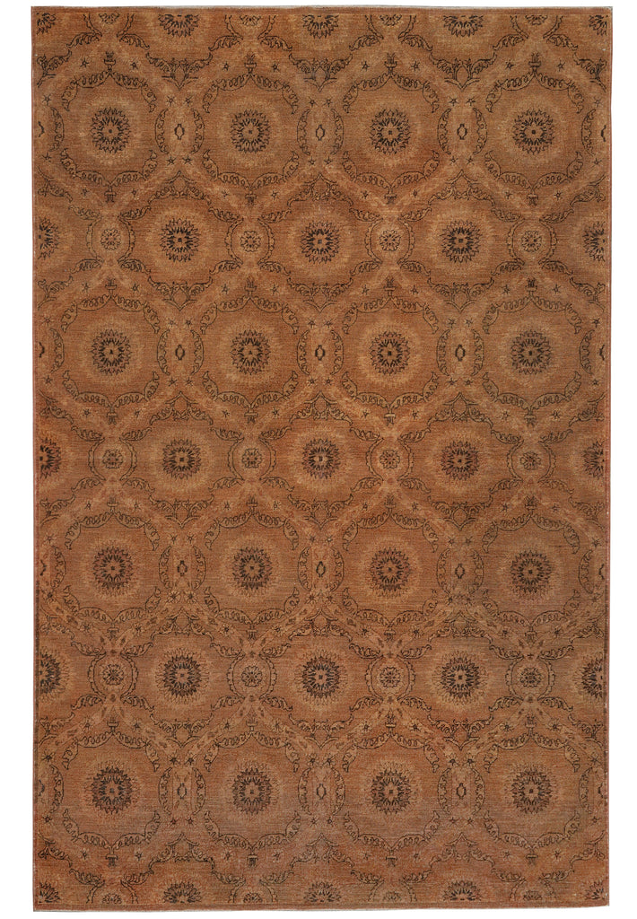 6 x 9 Transitional Modern Hand-knotted Chobi Rug #PIX-12490