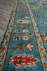 Load image into Gallery viewer, 2.9 x 10 Feet Kazak geometric Runner Blue Green Newly Imported #F-3277