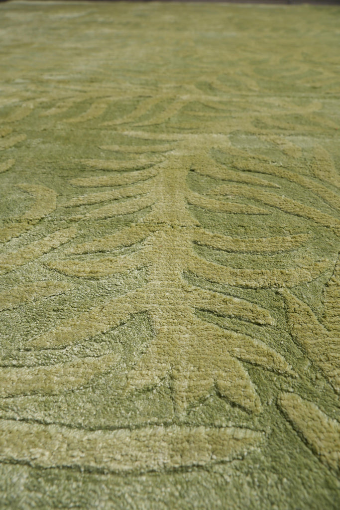 9.0 x 12 Bamboo Silk Handmade Contemporary Rug #F-4089