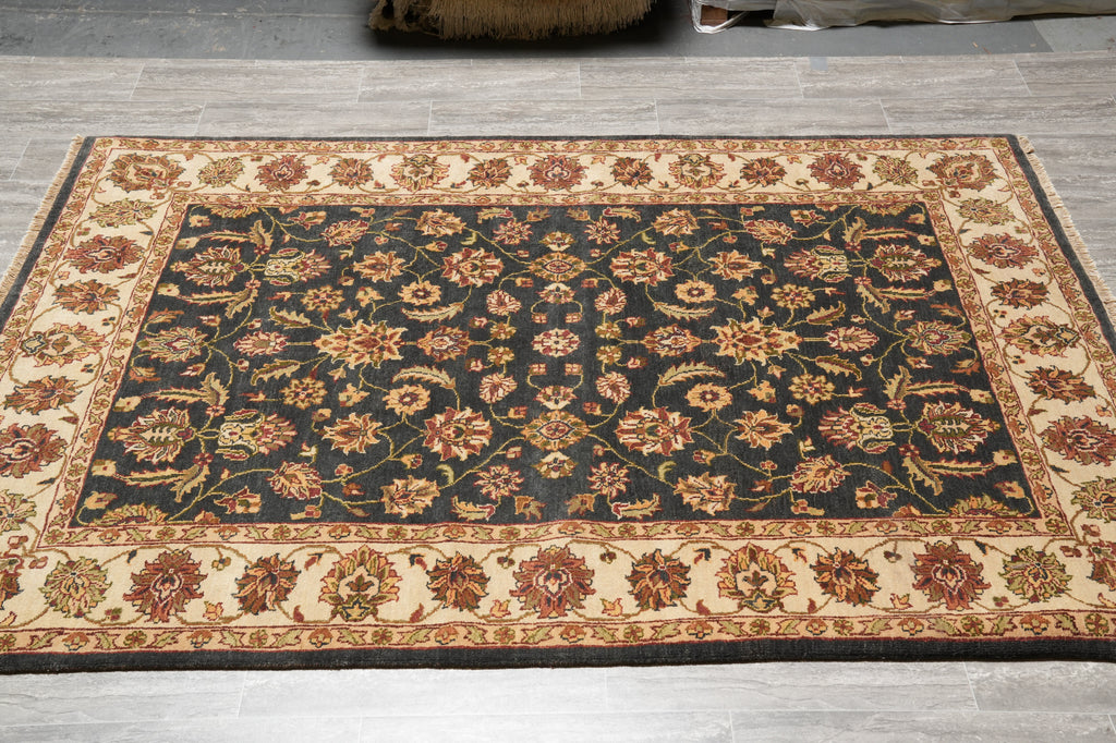 5.7 x 7.10 New Handmade Jaipur Rug Charcoal #F-4416