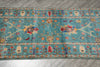 Load image into Gallery viewer, 2.9 x 10 Feet Kazak geometric Runner Blue Green Newly Imported #F-3277