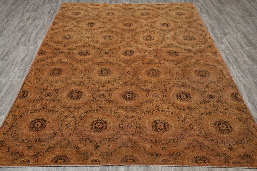 6 x 9 Transitional Modern Hand-knotted Chobi Rug #PIX-12490