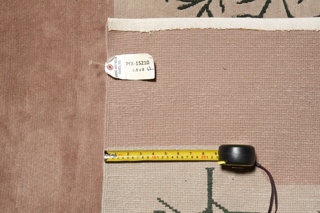 5.8 x 8  New Handmade Contemporary Rug Taup Brown #PIX-15210