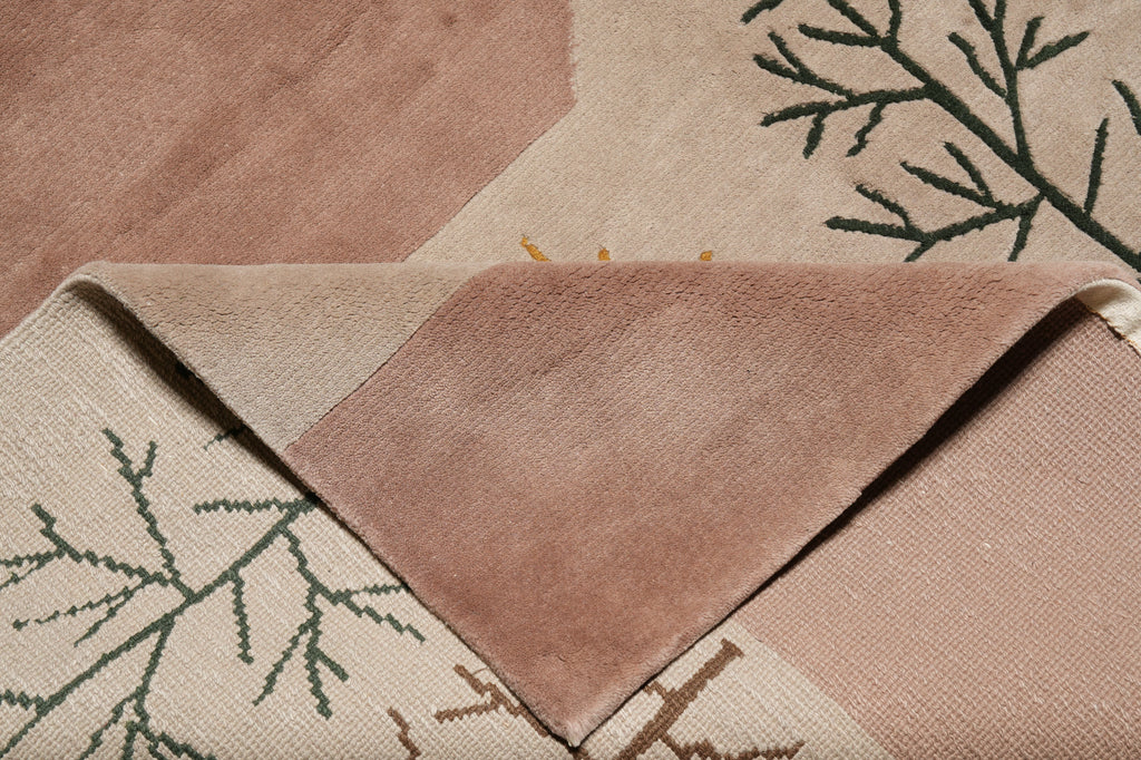 5.8 x 8  New Handmade Contemporary Rug Taup Brown #PIX-15210