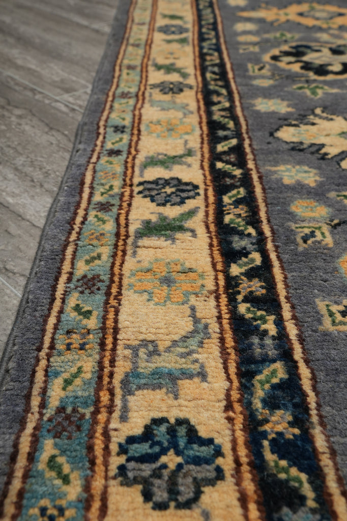 2 x 6 Feet Short Runner Gray Wool Kazak #F-3290
