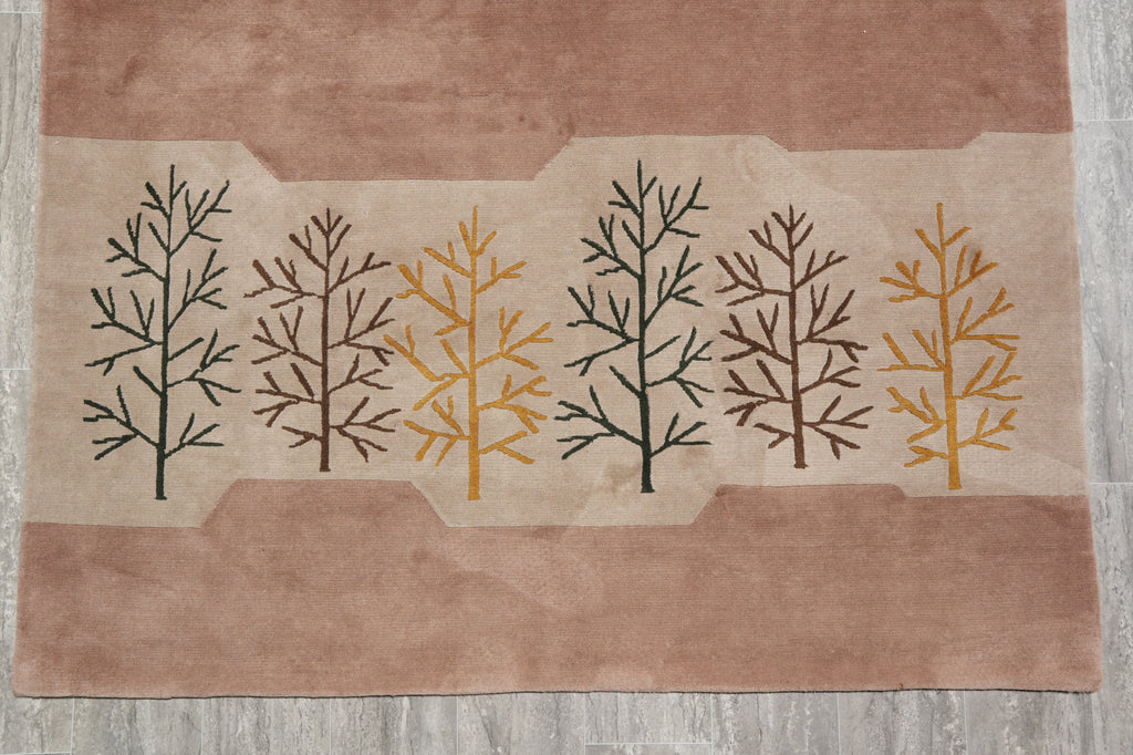 5.8 x 8  New Handmade Contemporary Rug Taup Brown #PIX-15210