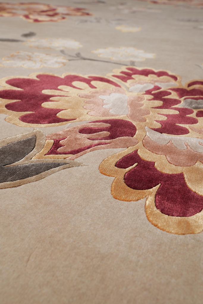 9 x 12.0 Fine Weave Handmade Wool and Silk Quality Modern Rug #F-4090