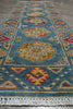 Load image into Gallery viewer, 2 x 6' Feet Short Kazak Runner Aqua Blue Green #F-3289