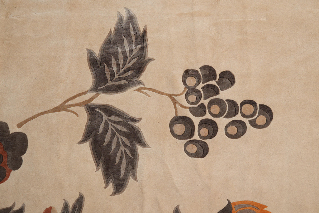 9 x 12.0 Fine Weave Handmade Wool and Silk Quality Modern Rug #F-4090