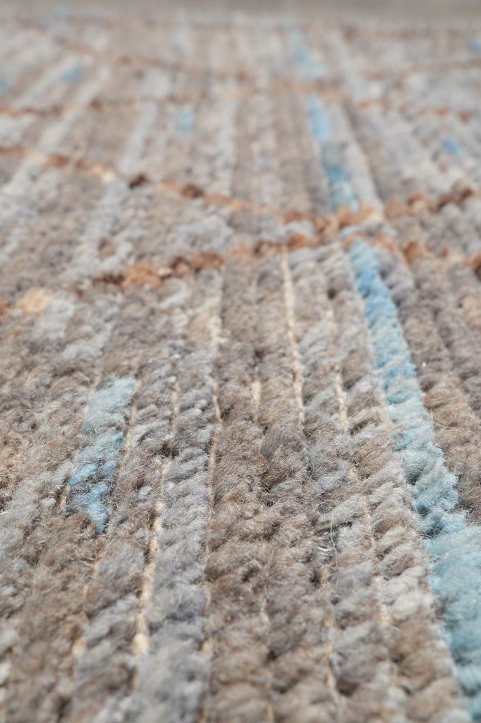 4 X 6.10 Moraco Contemporary Rug Handmade Wool Gray #F-4417