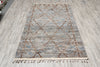 Load image into Gallery viewer, 4 X 6.10 Moraco Contemporary Rug Handmade Wool Gray #F-4417