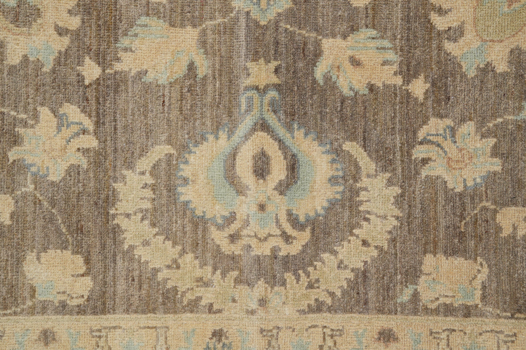 8.9 x 6 Gray Vegetable Dyed Ziglar Chobi Peshawar Rug 75504