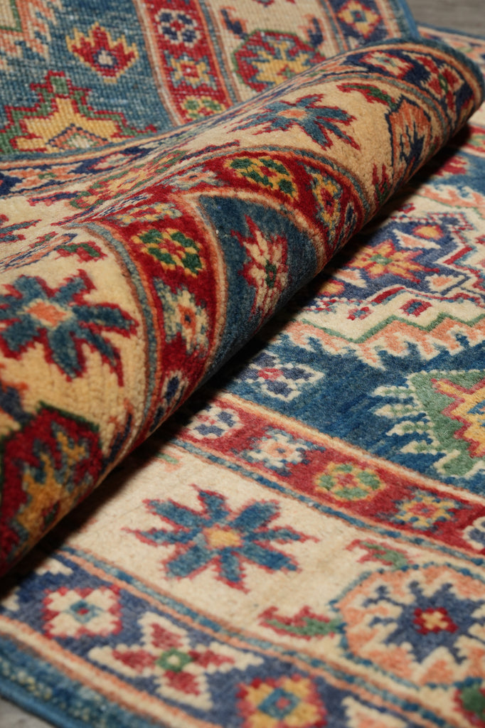 2.8 x 10' Feet Runner Handmade Afghanistan Lazak Wool Blue #F-3279