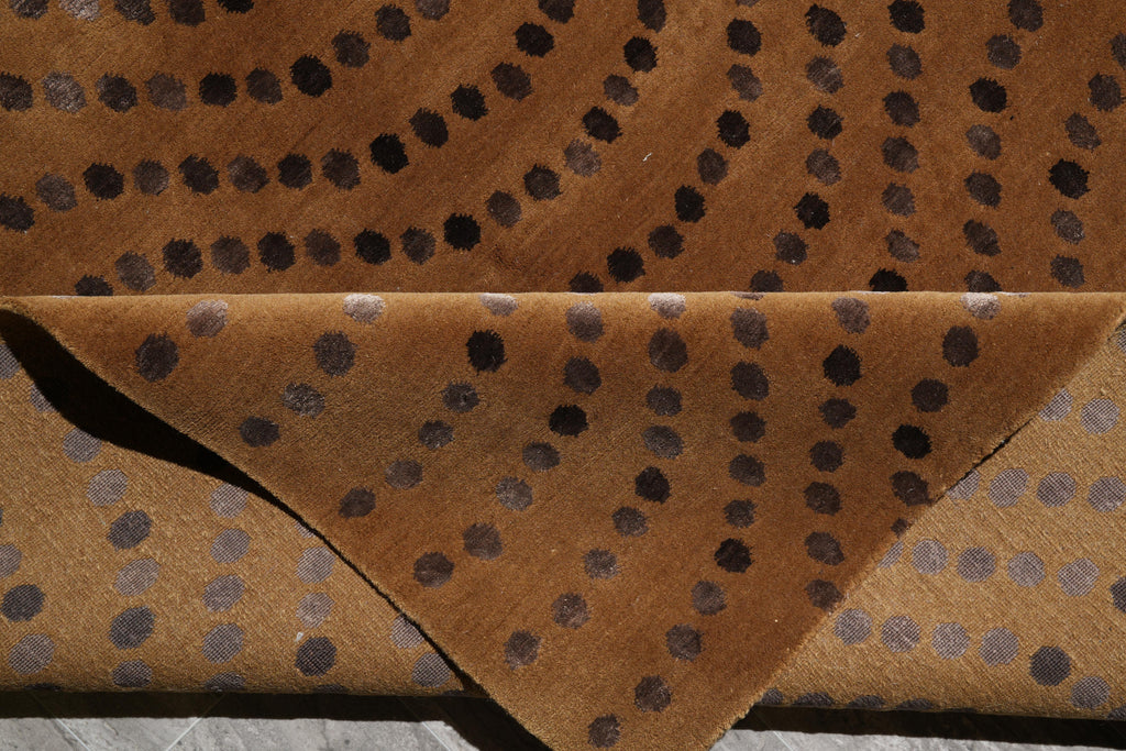 8 x 10 Contemporary Handmade Wool and Silk Rug #F-4090B