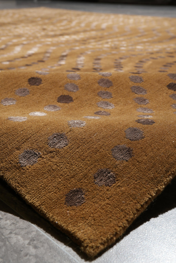 8 x 10 Contemporary Handmade Wool and Silk Rug #F-4090B