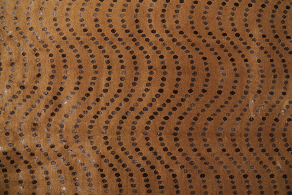 8 x 10 Contemporary Handmade Wool and Silk Rug #F-4090B