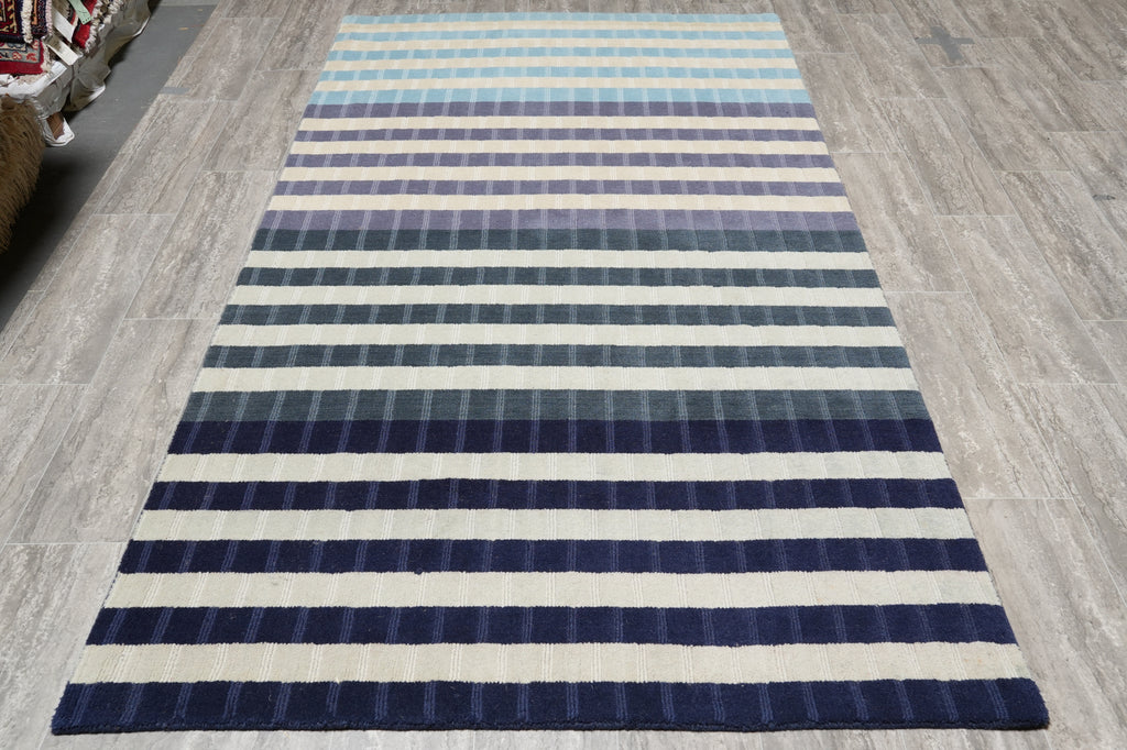 4.6 X 8.3 New Handmade Fine Wool Contemporary Rug #B-70498