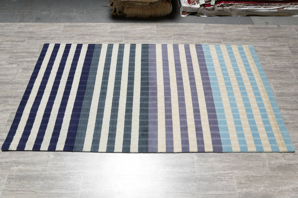 4.6 X 8.3 New Handmade Fine Wool Contemporary Rug #B-70498