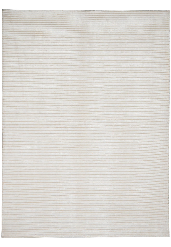 5.9 X 7.8 Ivory White Handmade Contemporary Rug #PIX-19969