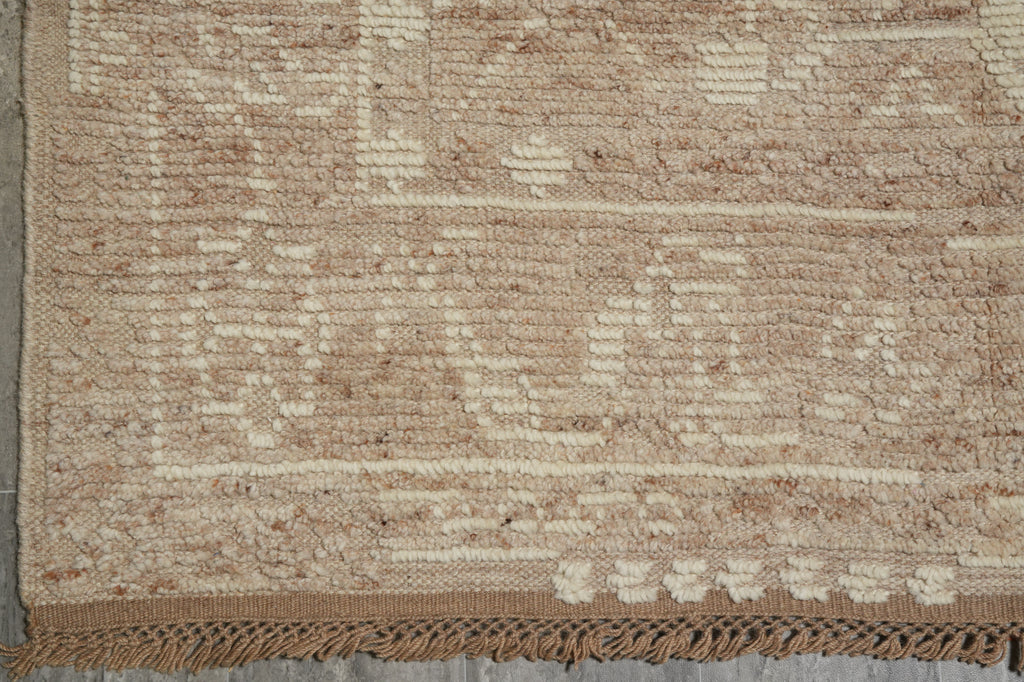 8.5 x 10 Handmade Contemporary Rug Natural Beige Color #F-3293