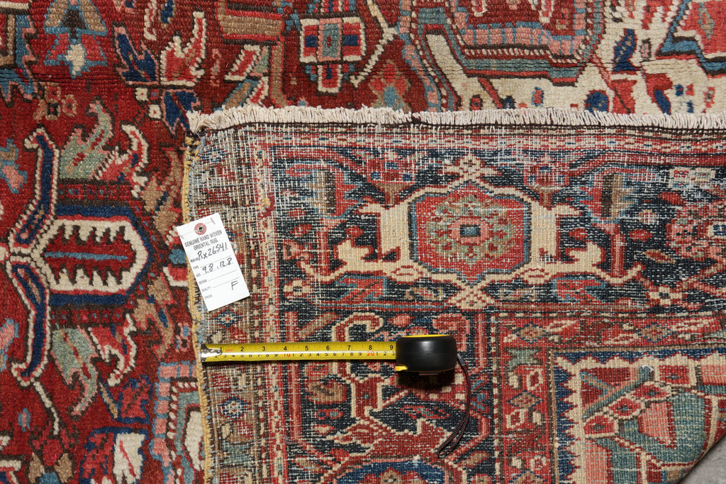 9.8 x 12.8 Semi-Antique Persian Heriz Rug Authentic Tribal Iran #PIX-26541